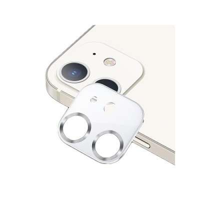 Protectie Camera Usams Metal si Sticla Securizata Pentru iPhone 12 Alb